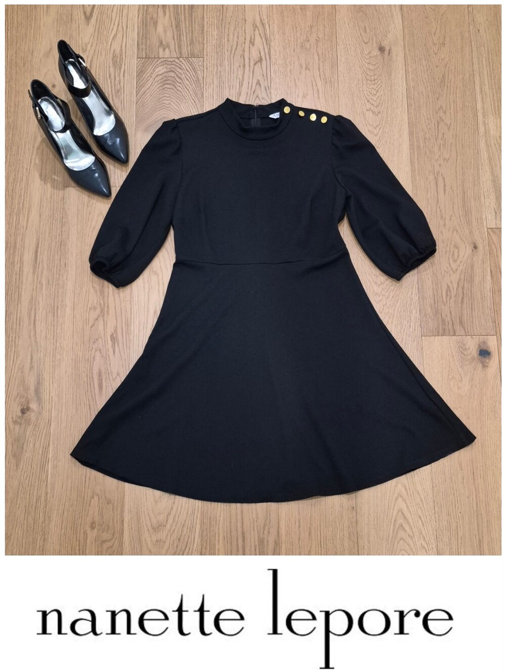 Ponte Balloon Sleeve Dress - Picture 3 of 6
